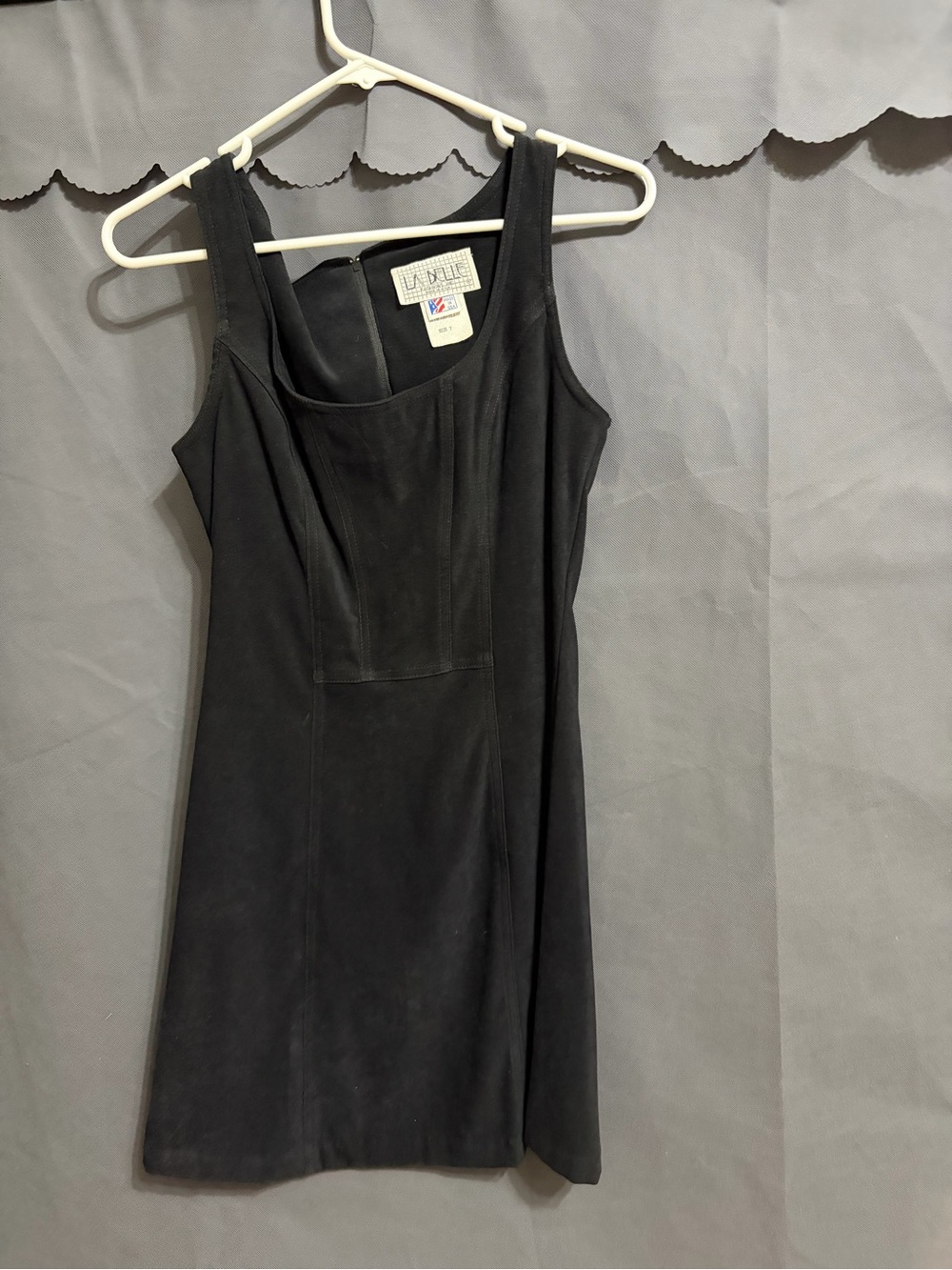 La Belle Black Sleeveless Mini Dress
